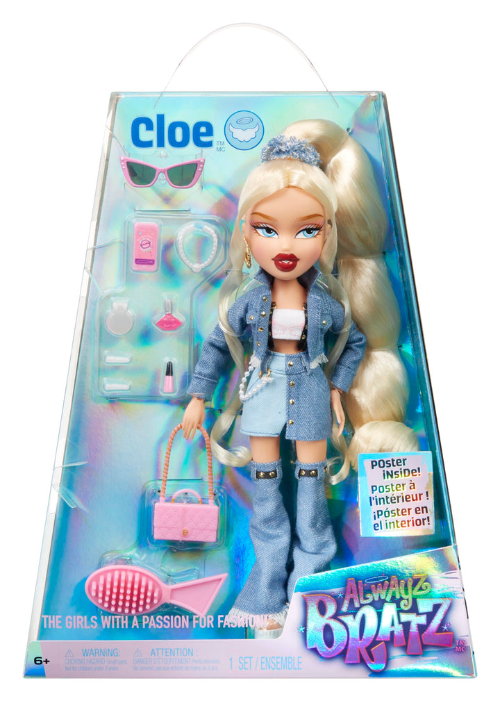 Bratz Cloe Fashion Doll and Accessories, 10 Count