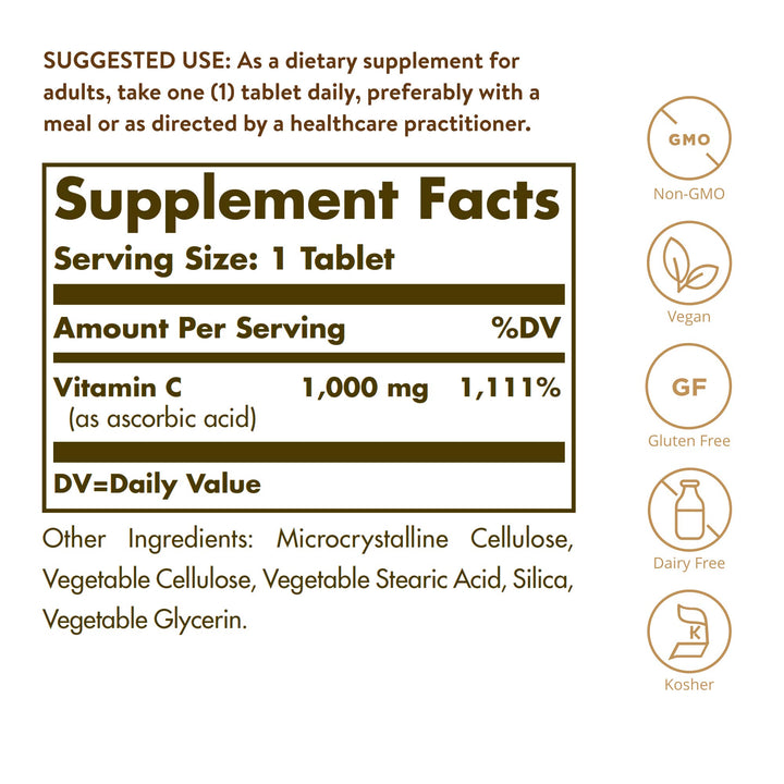 Solgar Vitamin C 1000 mg, 90 Count