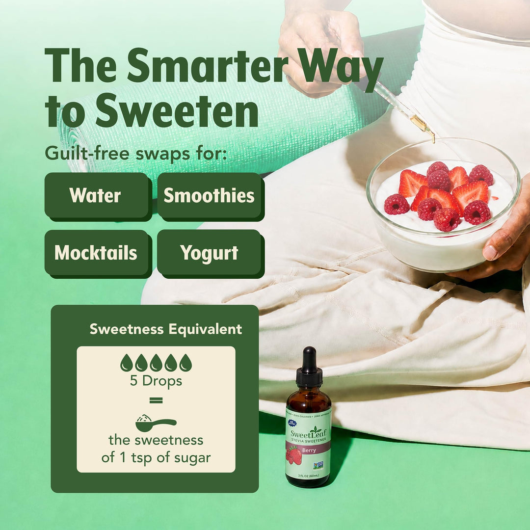 SweetLeaf Liquid Stevia Sweetener, Berry, 2 fl oz