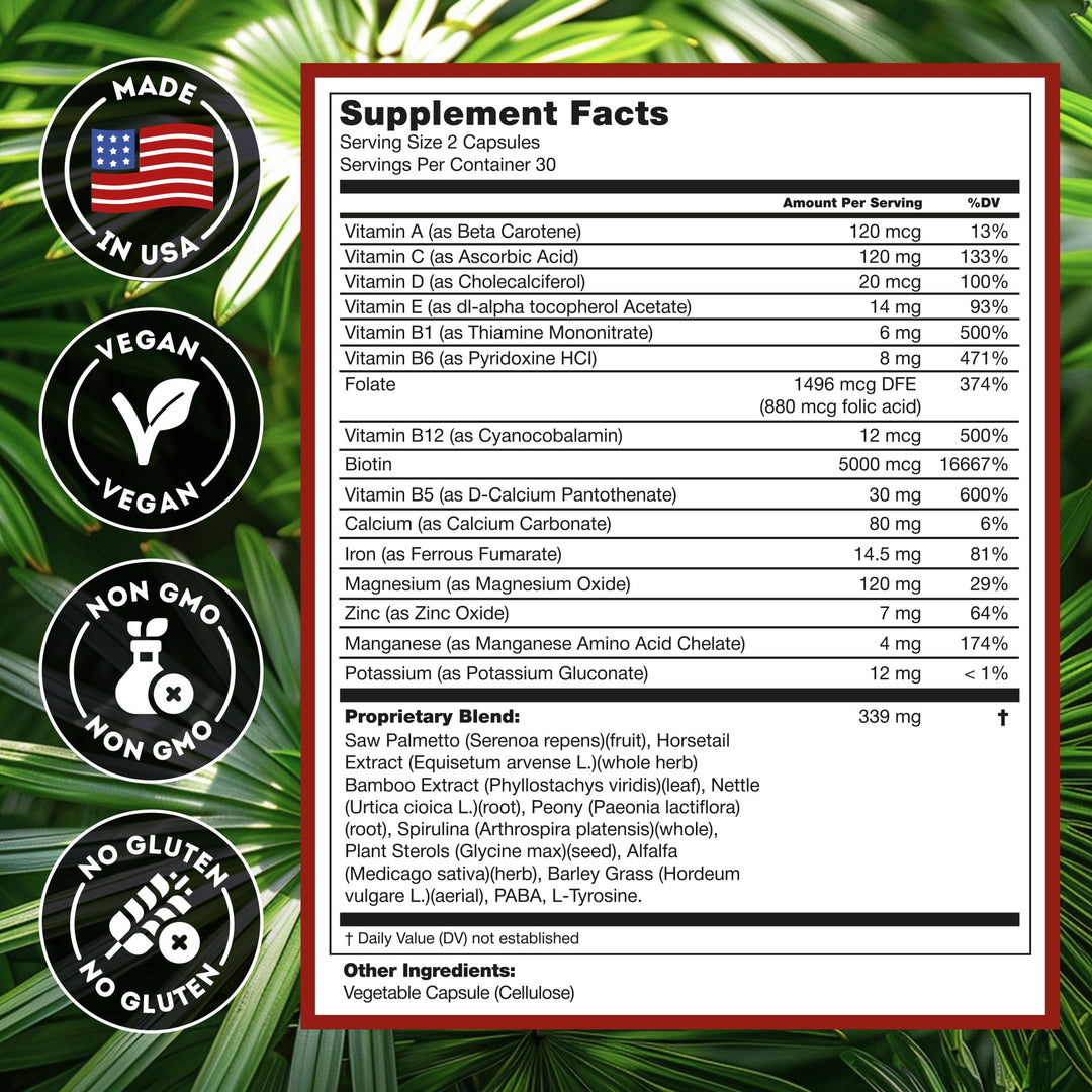 Hairo Nutrition DHT Blocker Hair Growth Supplement