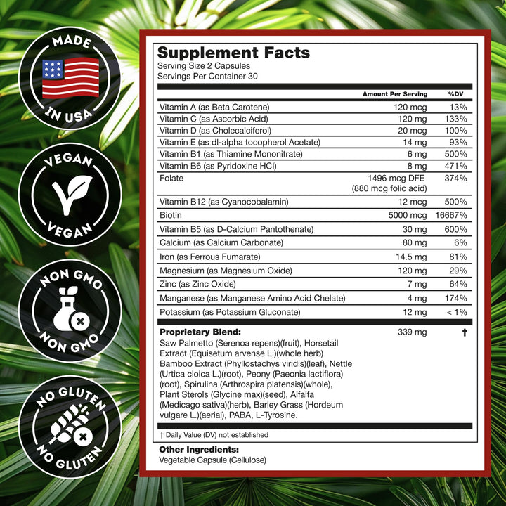 Hairo Nutrition DHT Blocker Hair Growth Supplement