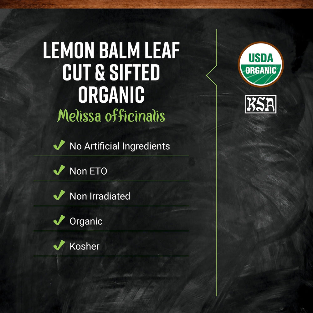 Frontier Natural Products Organic Cut & Sifted Lemon Balm Leaf, 1 lb