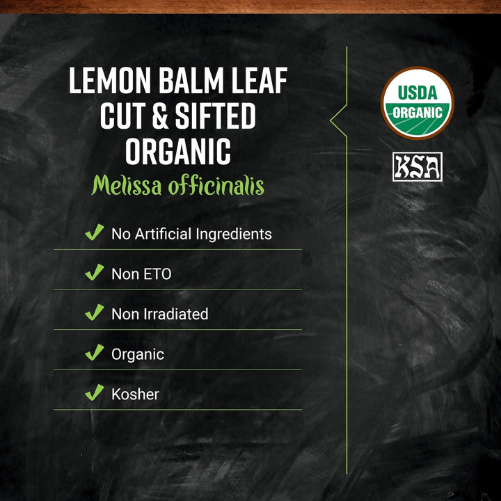 Frontier Natural Products Organic Cut & Sifted Lemon Balm Leaf, 1 lb