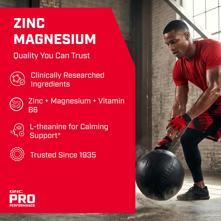 GNC Pro Performance Zinc Magnesium, 60 Count