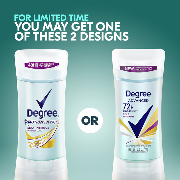 Degree Advanced Antiperspirant Deodorant, Sexy Intrigue, 2.6 oz, Pack of 2
