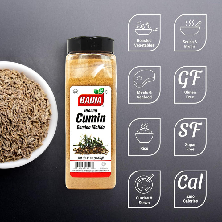 Badia Ground Cumin, 16 oz