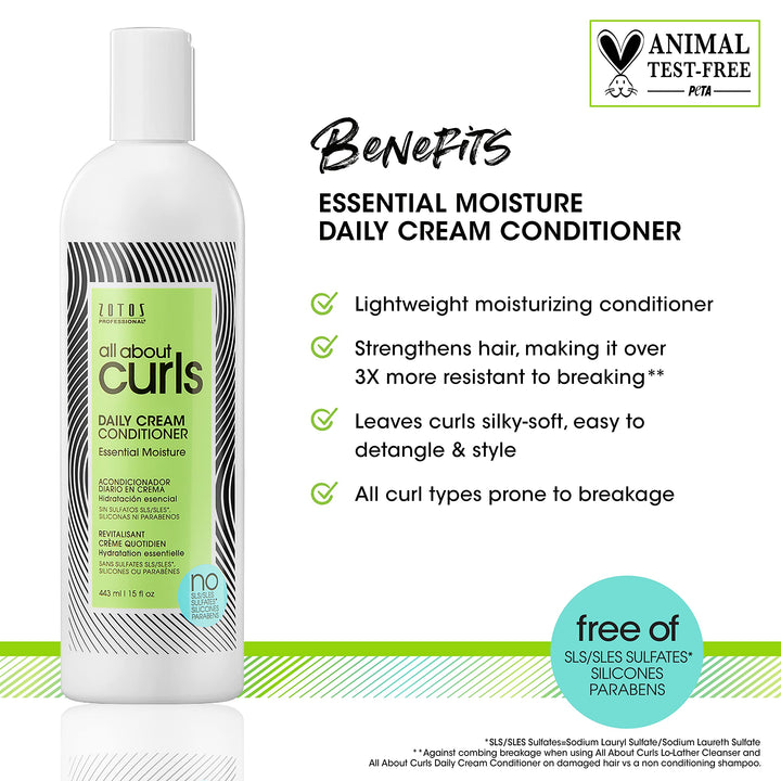 ALL ABOUT CURLS Daily Cream Conditioner, 15 fl oz
