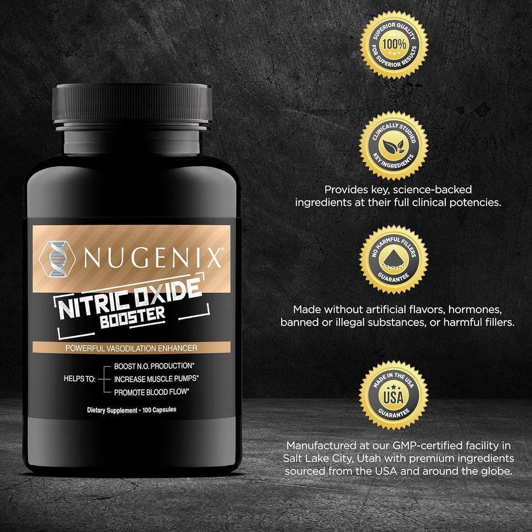 Nugenix Nitric Oxide Booster Supplement, 100 Count