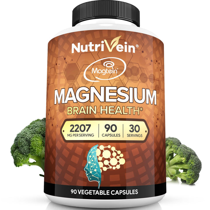 Nutrivein Magnesium L-Threonate Supplement, 2207 mg, 90 Count