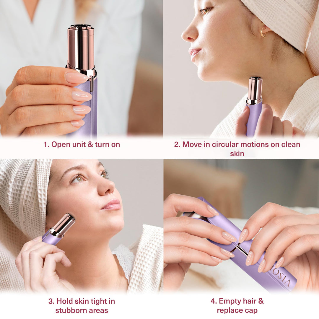 VISOFO Facial Hair Removal Device, Electric Razor