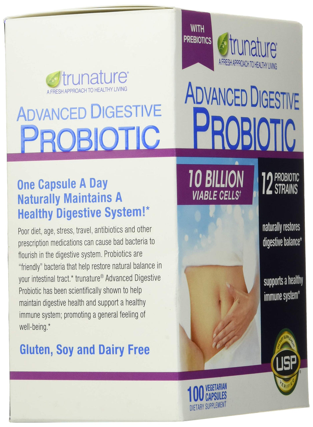 TruNature Advanced Digestive Probiotic, 100 Count