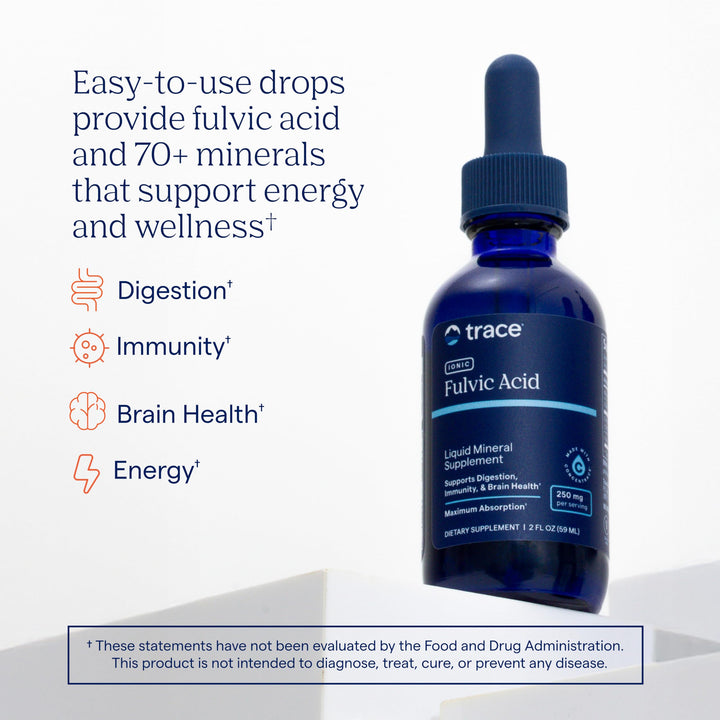 Trace Minerals Research Liquid Ionic Fulvic Acid, 250 mg, 2 fl oz