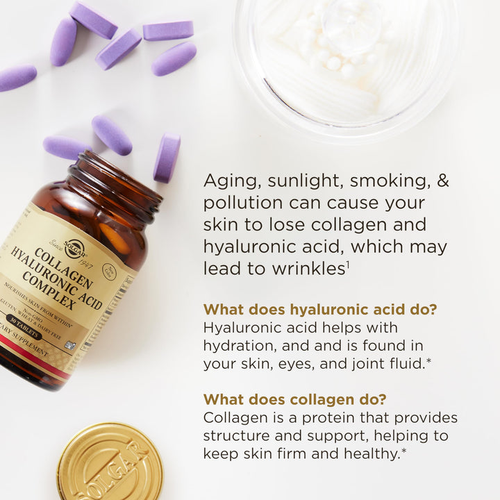 Solgar Collagen Hyaluronic Acid Complex, 30 Count