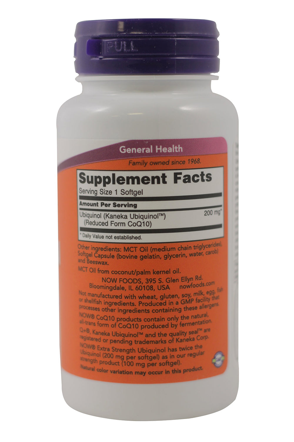 NOW Ubiquinol Extra Strength, 200 mg, 60 Count