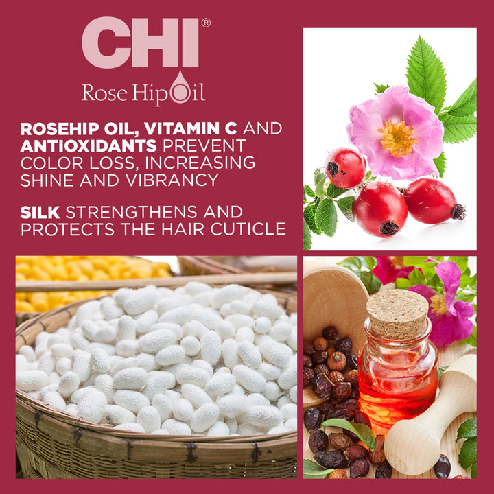 CHI Rosehip Oil Protecting Shampoo, 11.5 fl oz