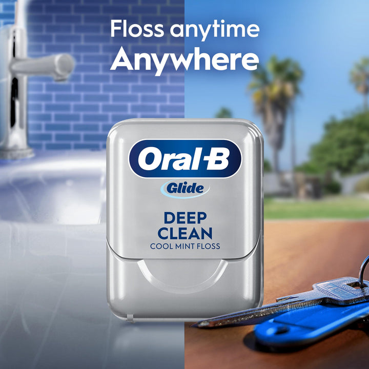 Oral-B Glide Deep Clean Dental Floss, Cool Mint, 2 Count