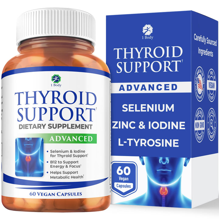 1 Body Thyroid Support Supplement with Iodine