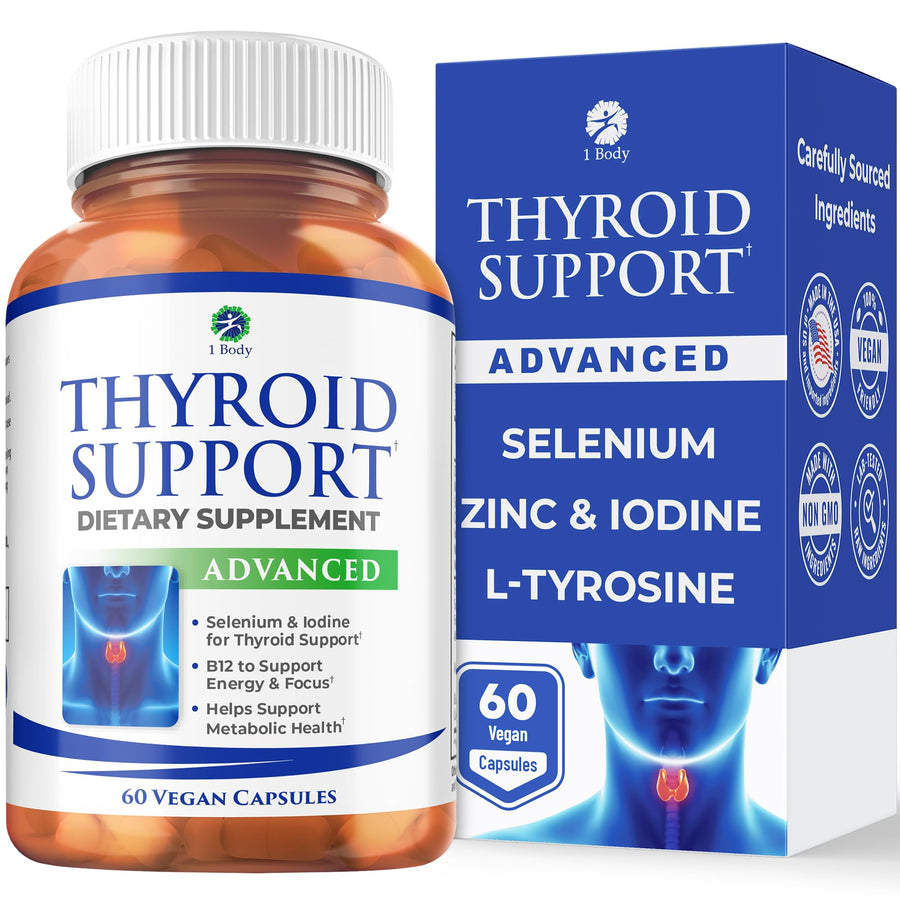 1 Body Thyroid Support Supplement with Iodine