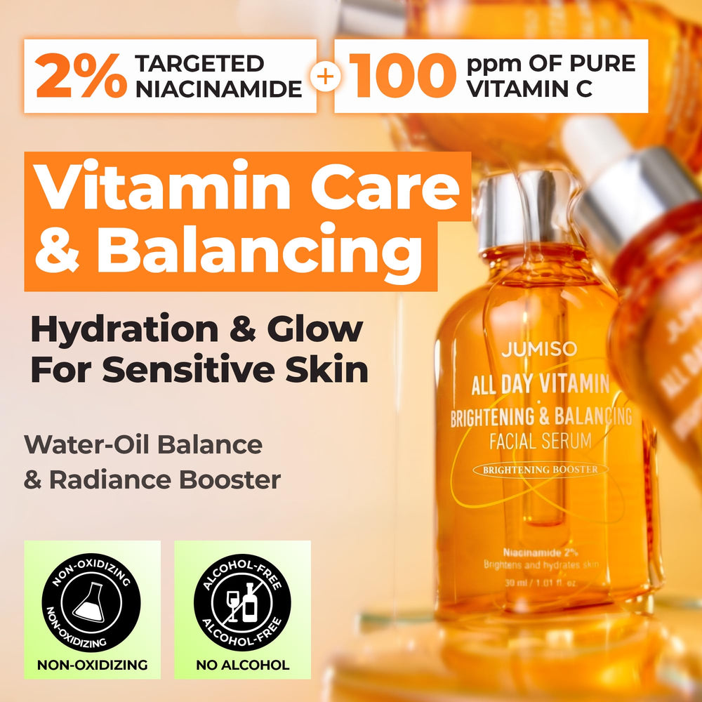 JUMISO All Day Vitamin Brightening and Balancing Facial Serum, 30 ml