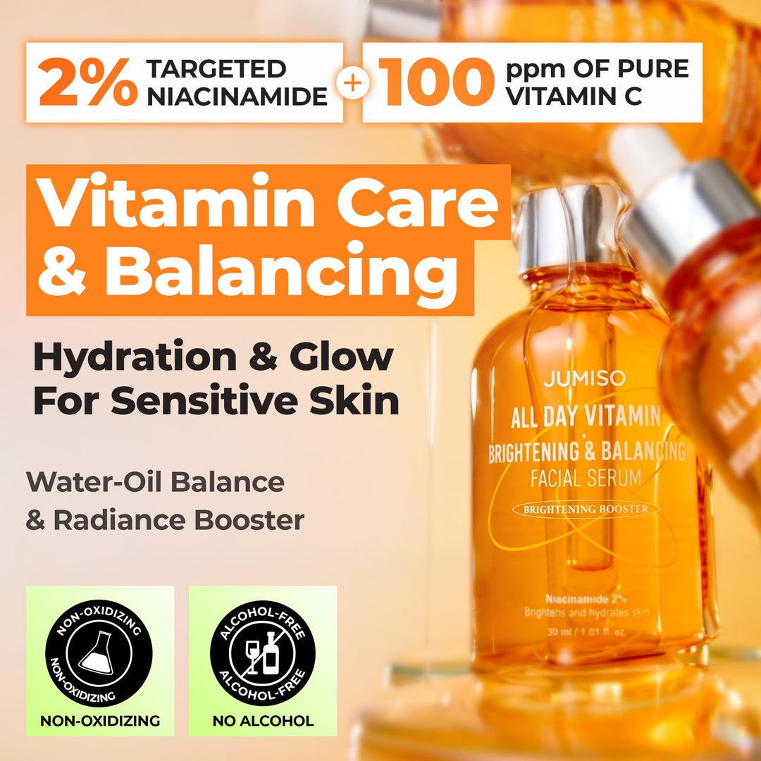 JUMISO All Day Vitamin Brightening and Balancing Facial Serum, 30 ml
