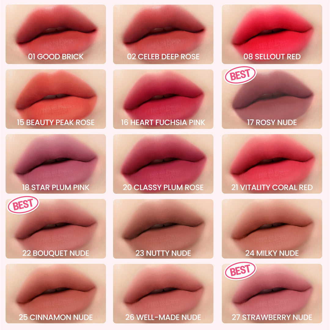 Peripera Ink the Velvet Lip Tint, 002 Celeb Deep Rose