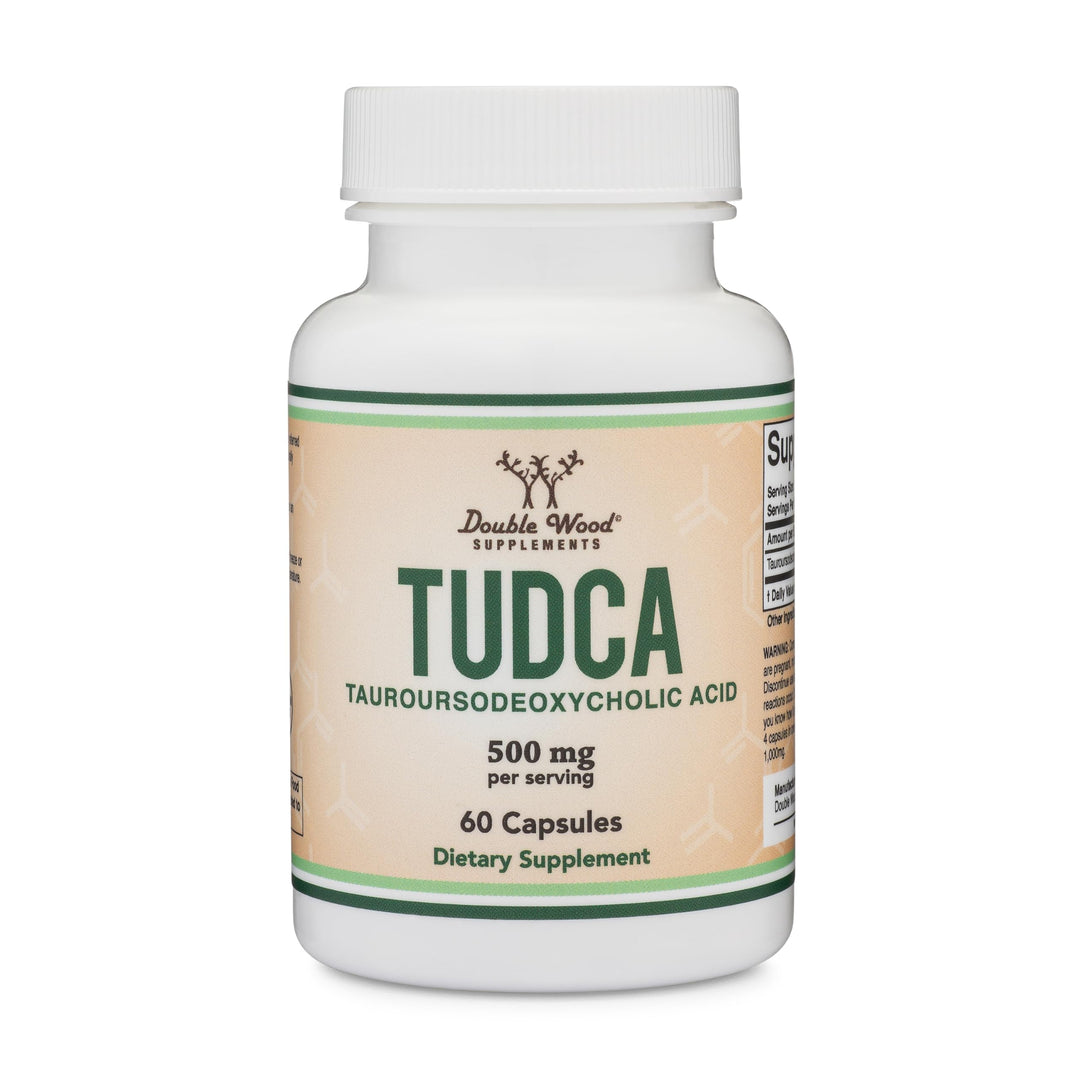 Double Wood Supplements TUDCA Liver Support Supplement, 500 mg, 60 Count