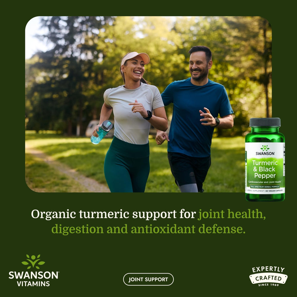 Swanson Turmeric & Black Pepper, 600 mg, 60 Count