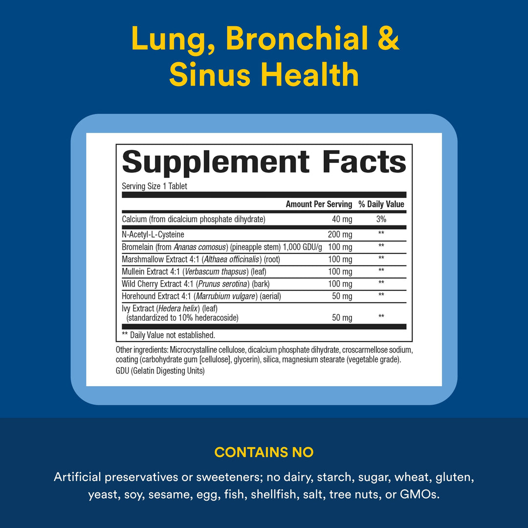 Natural Factors Lung Bronchial and Sinus Health, 45 Count