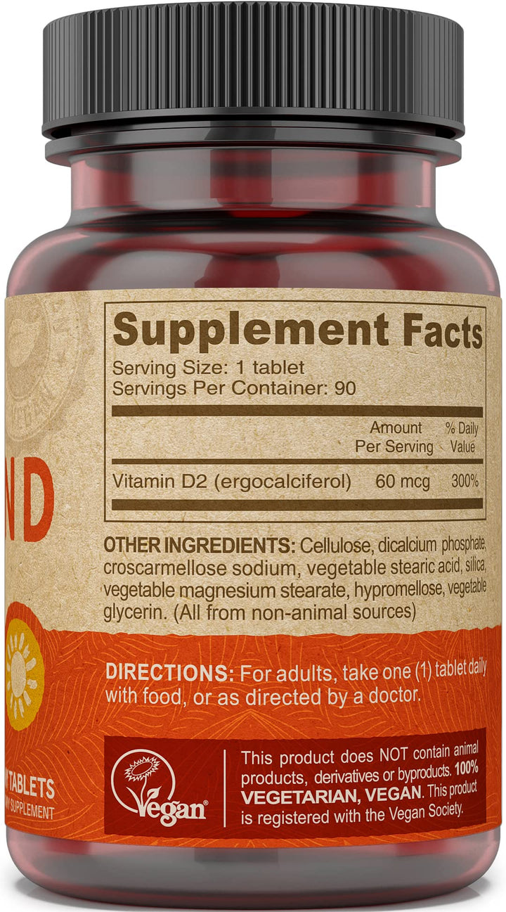 Deva Vegan Vitamin D2, 800 IU, 90 Count