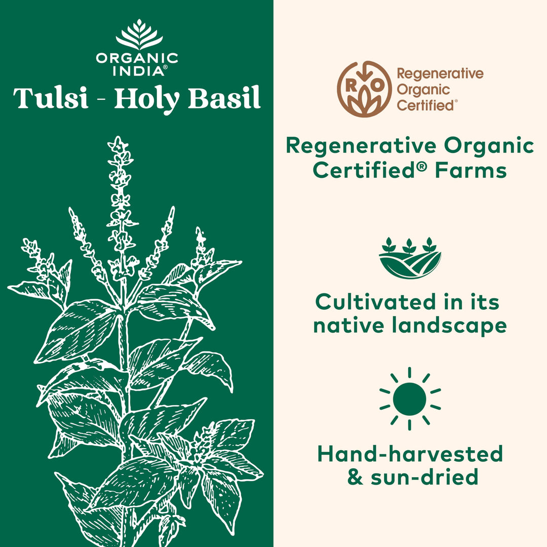 ORGANIC INDIA Tulsi Holy Basil Extract, 180 Count