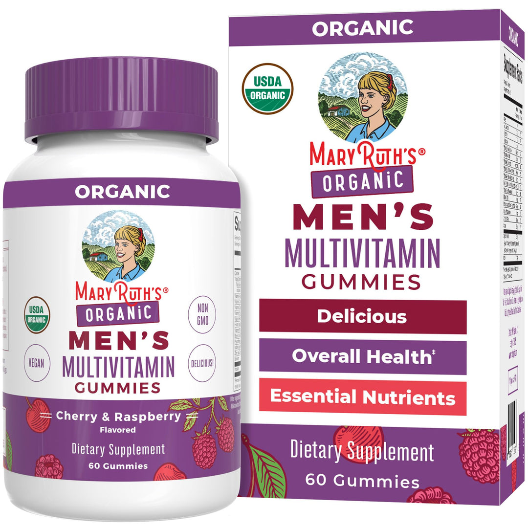 MARYRUTH'S Organic Men's Multivitamin Gummies, 60 Count