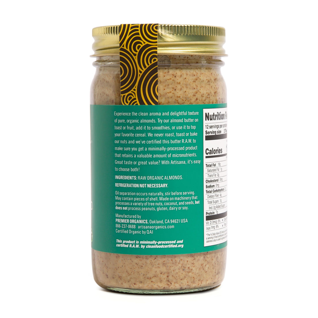 Artisana Organic Almond Nut Butter, 14 oz