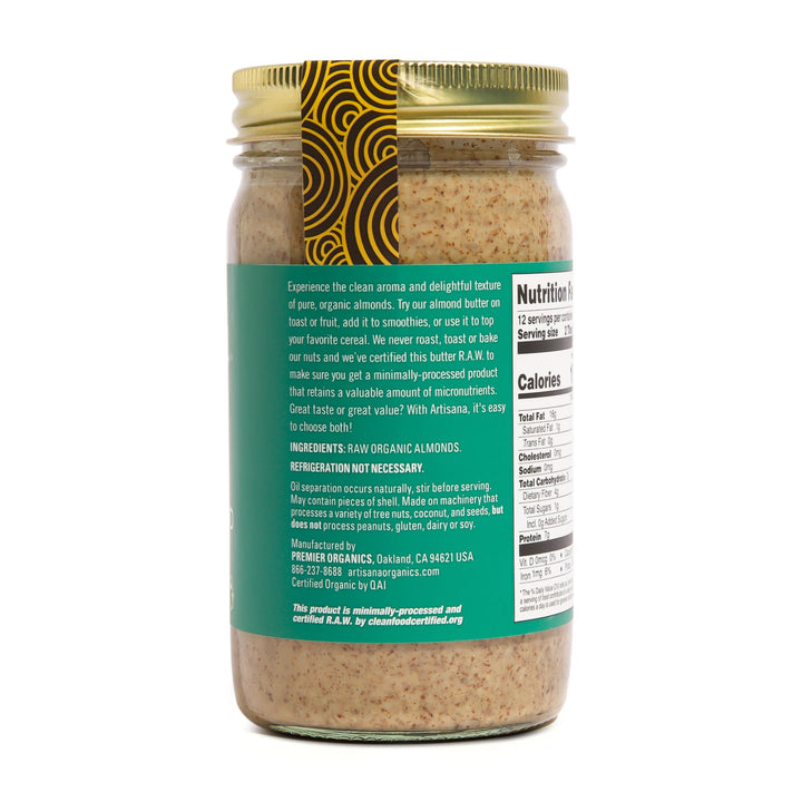 Artisana Organic Almond Nut Butter, 14 oz