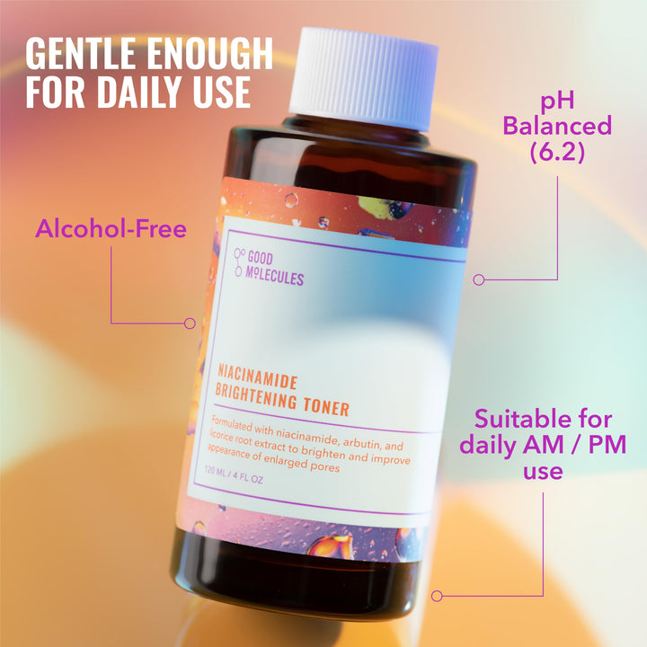 Good Molecules Niacinamide Brightening Toner with Arbutin, 4 fl oz