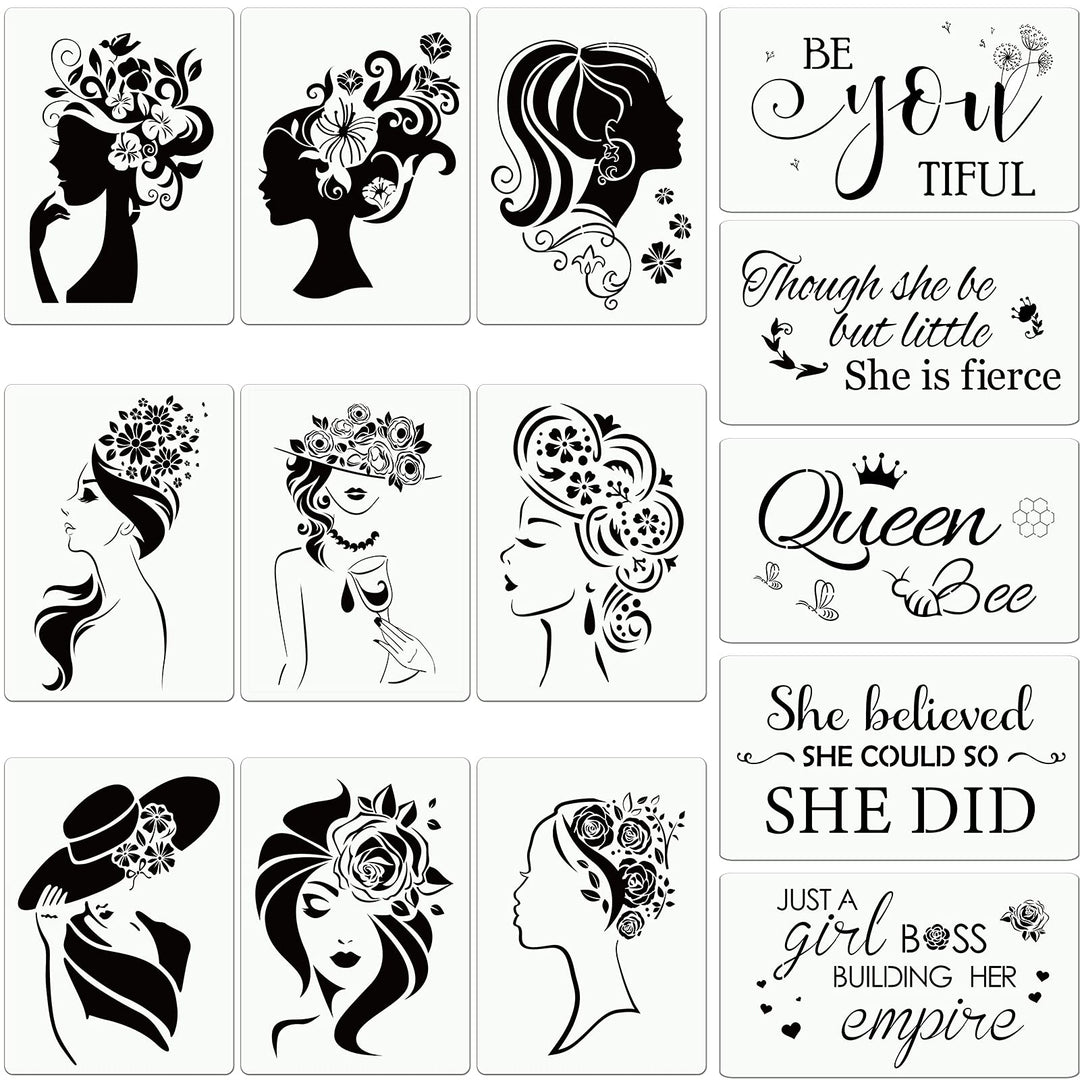 Censen Painting Stencil Set, 14 Count