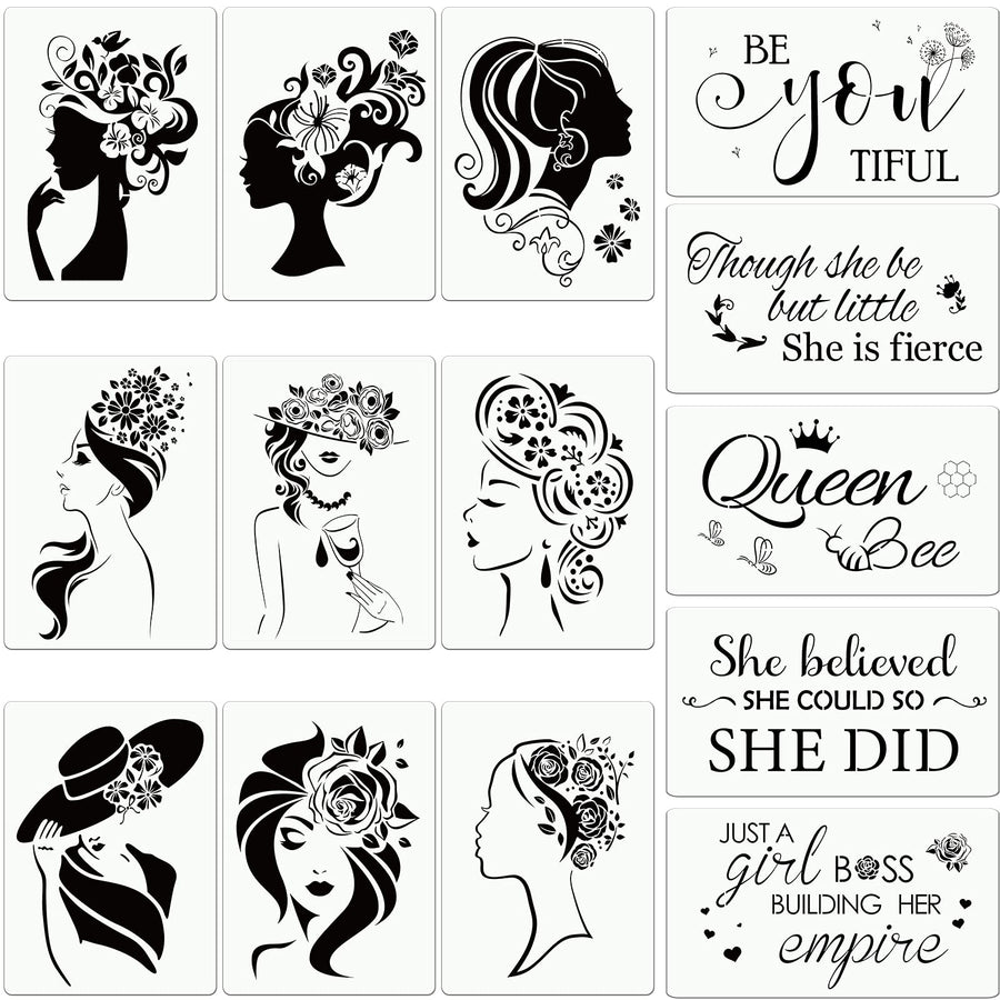 Censen Painting Stencil Set, 14 Count