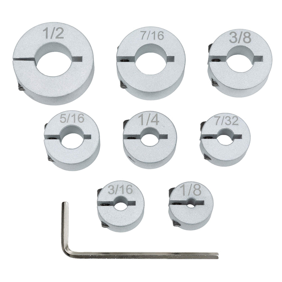 True Position Tools Aluminum Stop Collar Set, 8 Count