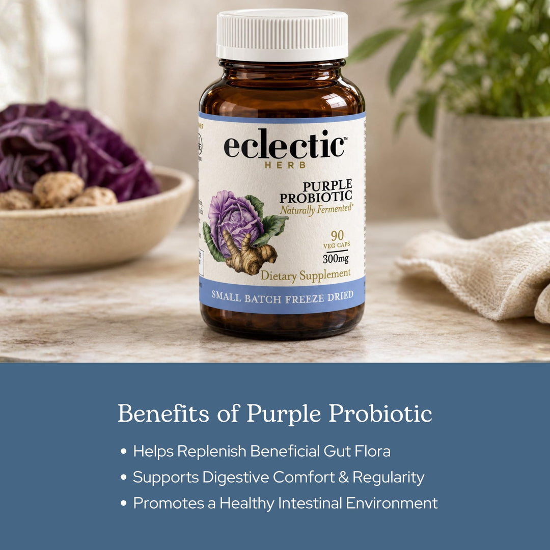 Eclectic Institute Purple Probiotic Capsules, 300 mg, 90 Count
