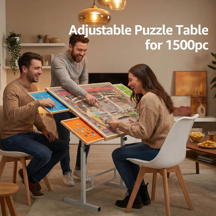 Fanwer Puzzle Table with Legs, 35 x 26 in