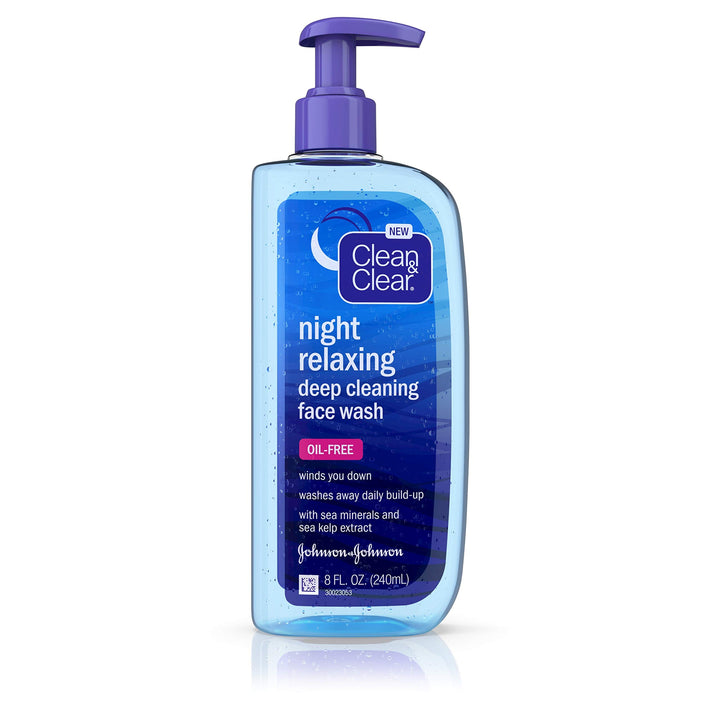 Clean & Clear Night Relaxing Deep Cleansing Face Wash, 8 fl oz