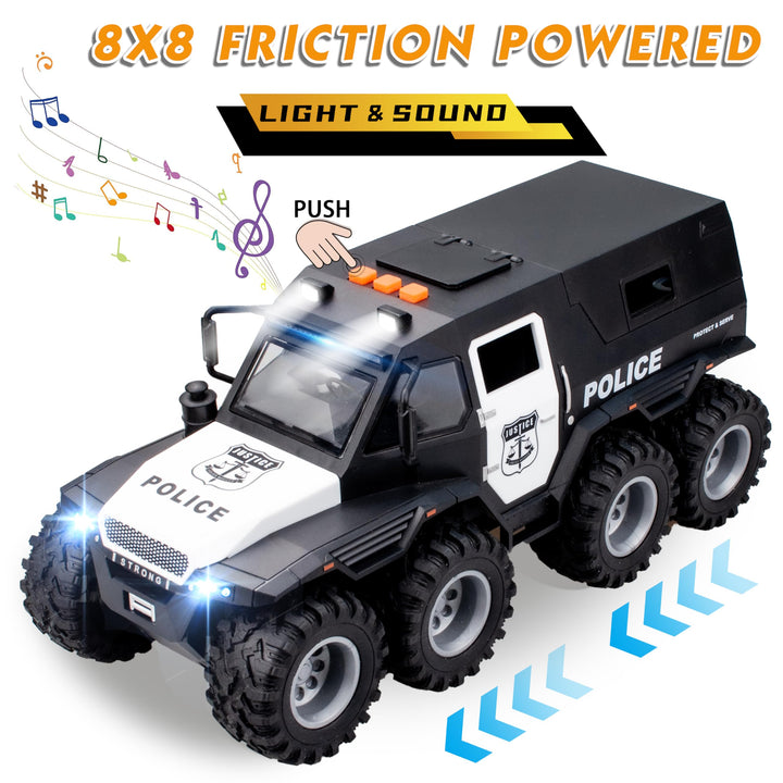 i diy Police Car Toy, 8x8, Military Policeman & Dog