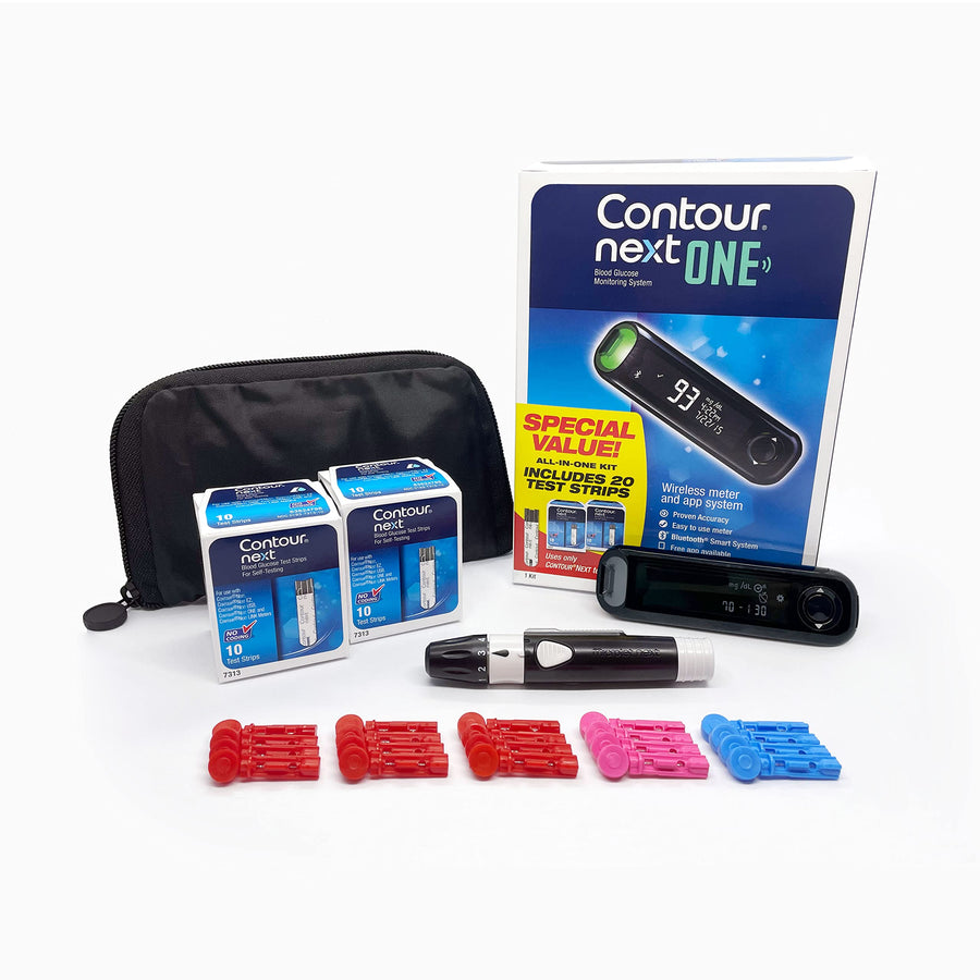 Ascensia Contour Next One Blood Glucose Monitoring System, All-in-One Kit