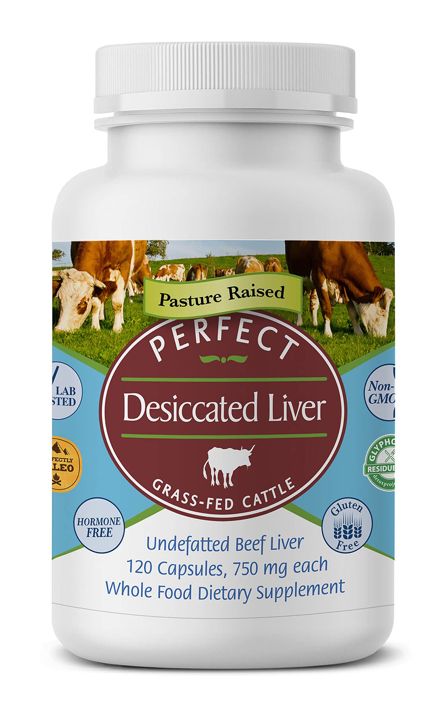 Perfect Supplements Desiccated Liver, 120 Count