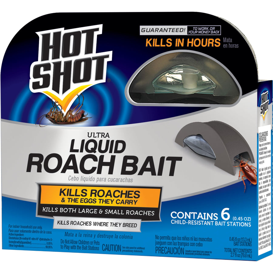 Hot Shot Liquid Roach Bait, 6 Count, Pack of 1