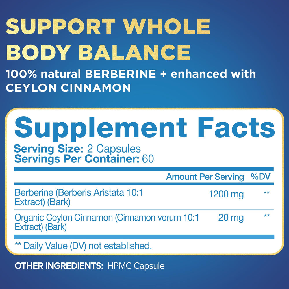 Nutrivein Berberine HCL Supplement, 1200 mg, 120 Count