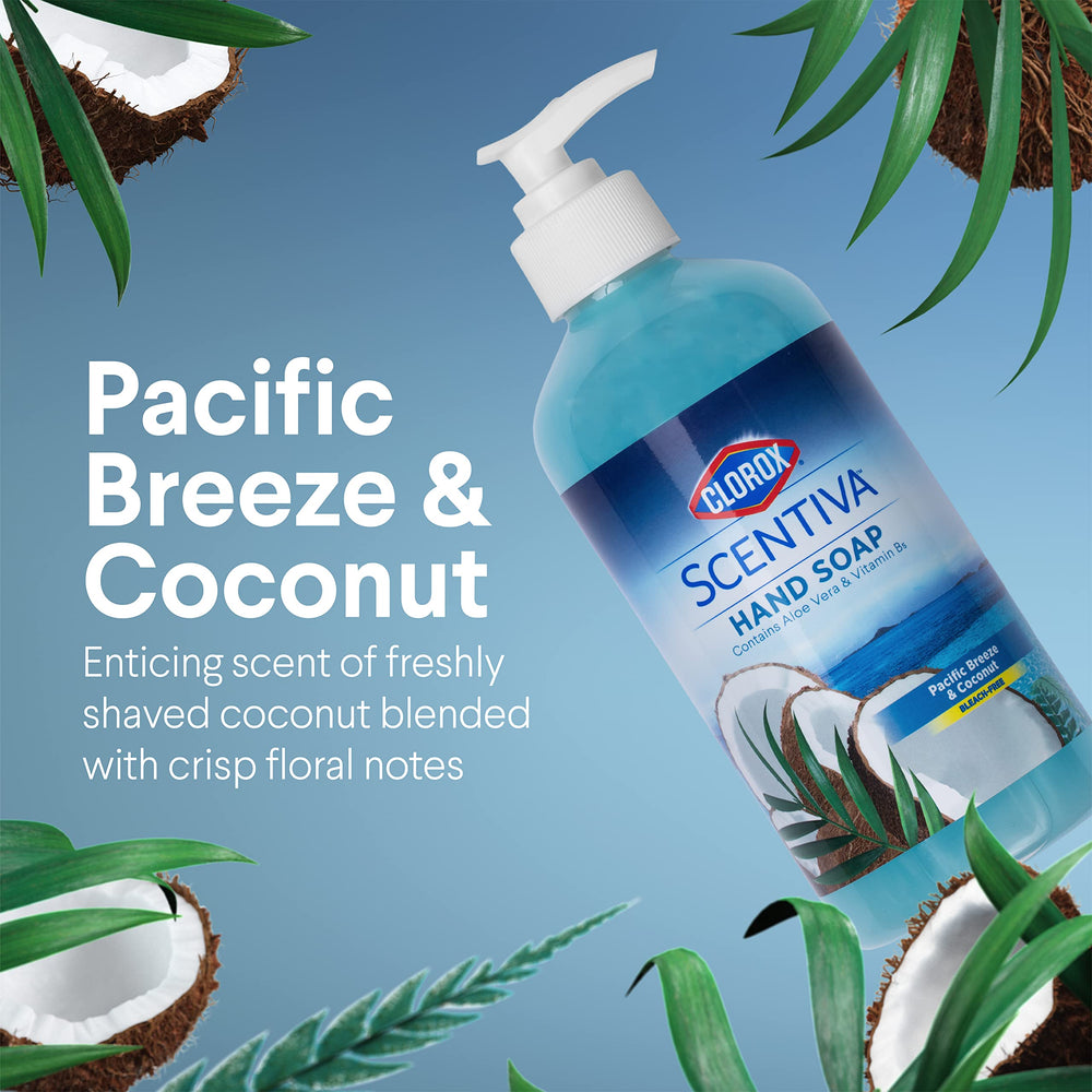 Clorox Scentiva Liquid Hand Soap, Pacific Breeze & Coconut, 14 oz