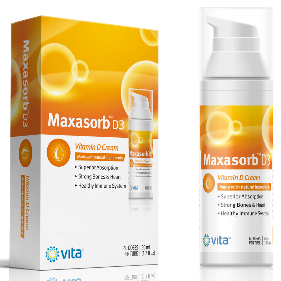 Vita Sciences Maxasorb Vitamin D3 Cream, Topical Formula, 1.7 oz