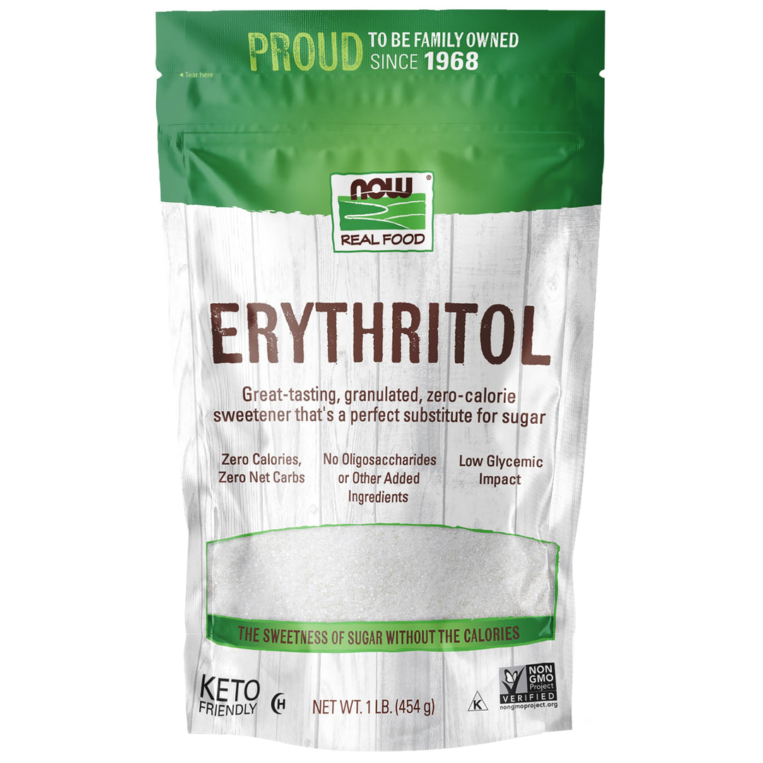 NOW Erythritol Natural Sweetener, 454 g