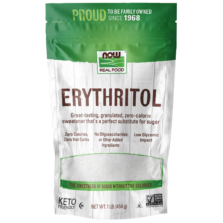 NOW Erythritol Natural Sweetener, 454 g