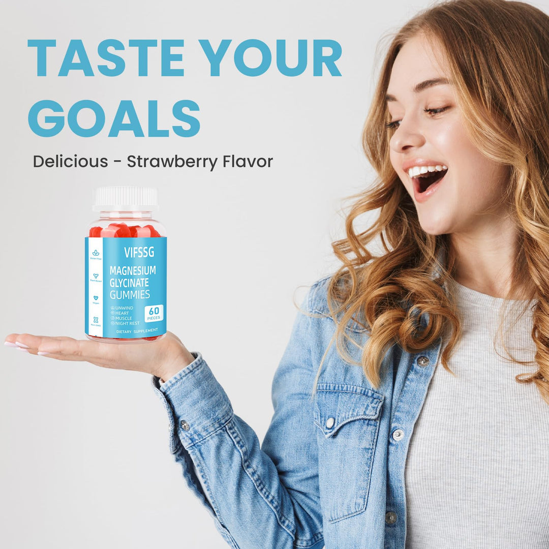 VIFSSG Magnesium Glycinate Gummies, 400 mg, 60 Count